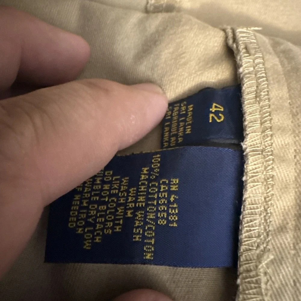 Polo‎ Ralph Lauren Shorts Men's Sz 42 Classic Fit 9'' Chinos Khaki 2 Pair